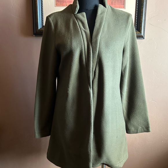 Green Wool Coat Jacket NWT - Picture 4 of 6